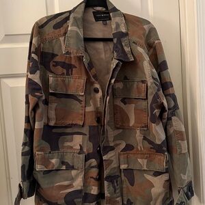 Lucky Brand Camouflage Military Jacket